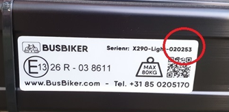 Serienummer BusBiker